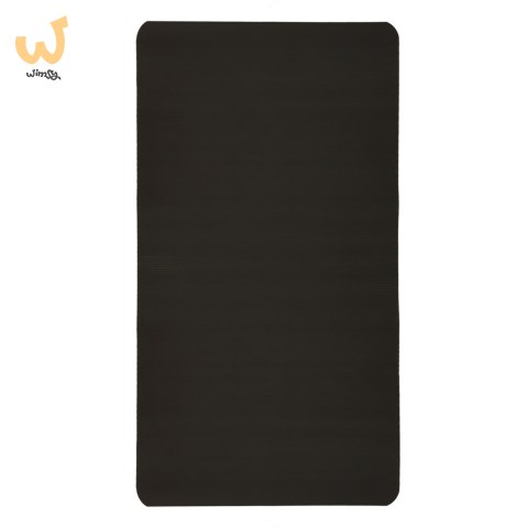Mata fitness do ćwiczeń jogi gruba 185x83x1,5 cm czarna Mata fitness do ćwiczeń jogi gruba 185x83x1,5 cm czarna