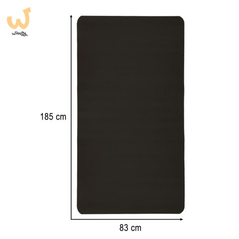 Mata fitness do ćwiczeń jogi gruba 185x83x1,5 cm czarna Mata fitness do ćwiczeń jogi gruba 185x83x1,5 cm czarna