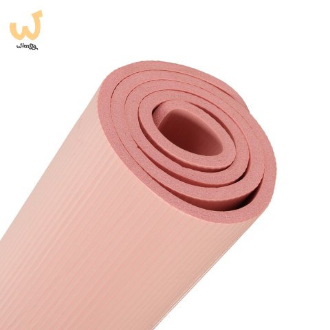 Mata fitness do ćwiczeń jogi gruba 185x83x1,5 cm różowa Mata fitness do ćwiczeń jogi gruba 185x83x1,5 cm różowa