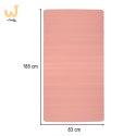Mata fitness do ćwiczeń jogi gruba 185x83x1,5 cm różowa