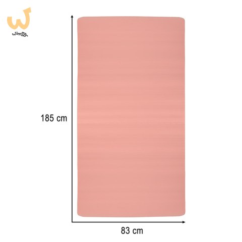 Mata fitness do ćwiczeń jogi gruba 185x83x1,5 cm różowa Mata fitness do ćwiczeń jogi gruba 185x83x1,5 cm różowa