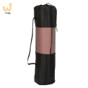 Mata fitness do ćwiczeń jogi gruba 185x83x1,5 cm różowa