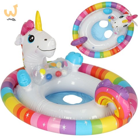 Kółko do pływania dla niemowląt koło pontonik dla dzieci dmuchany z siedziskiem jednorożec max 23kg 3-4lata INTEX 59570 Kółko do pływania dla niemowląt koło pontonik dla dzieci dmuchany z siedziskiem jednorożec max 23kg 3-4lata INTEX 59570