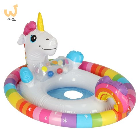 Kółko do pływania dla niemowląt koło pontonik dla dzieci dmuchany z siedziskiem jednorożec max 23kg 3-4lata INTEX 59570 Kółko do pływania dla niemowląt koło pontonik dla dzieci dmuchany z siedziskiem jednorożec max 23kg 3-4lata INTEX 59570