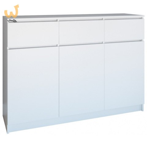 KOMODA 3 DRZWI 3 SZUFLADY BIAŁY MAT KOMODA 3 DRZWI 3 SZUFLADY BIAŁY MAT
