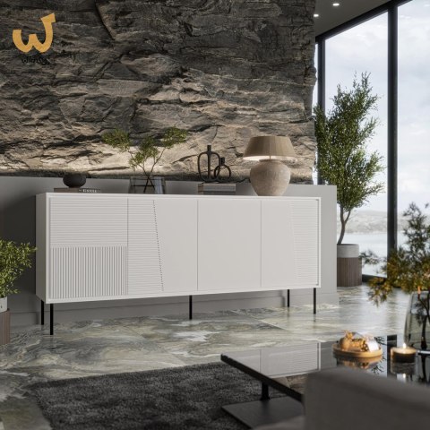 Komoda 4D ABI 200x45x88 biały mat Komoda 4D ABI 200x45x88 biały mat