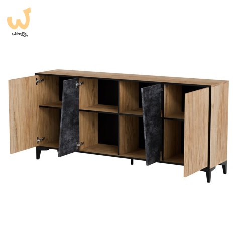 Komoda 4D OVO 180x38xH83 dąb/beton Komoda 4D OVO 180x38xH83 dąb/beton