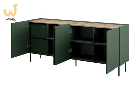 Komoda 4D2SZ ONDA 200x45xH85 zieleń Komoda 4D2SZ ONDA 200x45xH85 zieleń