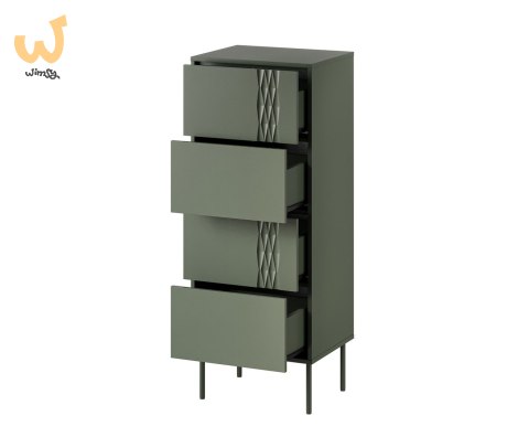 Komoda 4S TRESSE 50x40x125 zieleń mat Komoda 4S TRESSE 50x40x125 zieleń mat