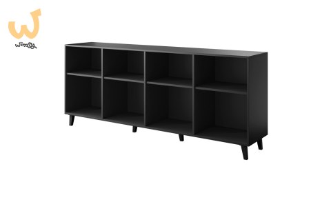 Komoda FARO 200x42x82 czarny mat + dąb craft Komoda FARO 200x42x82 czarny mat + dąb craft