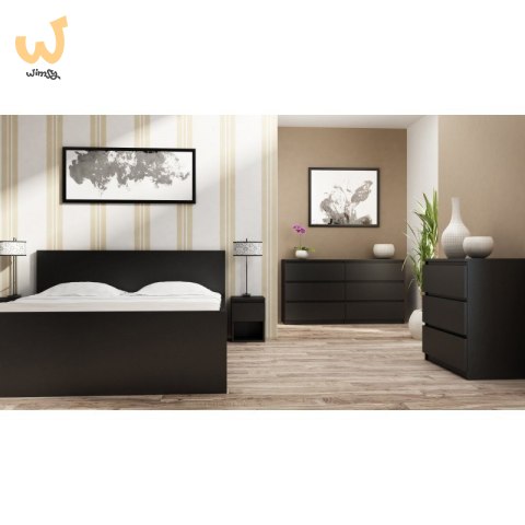 M3 MALWA KOMODA 3 SZUFLADY CZARNY M3 MALWA KOMODA 3 SZUFLADY CZARNY