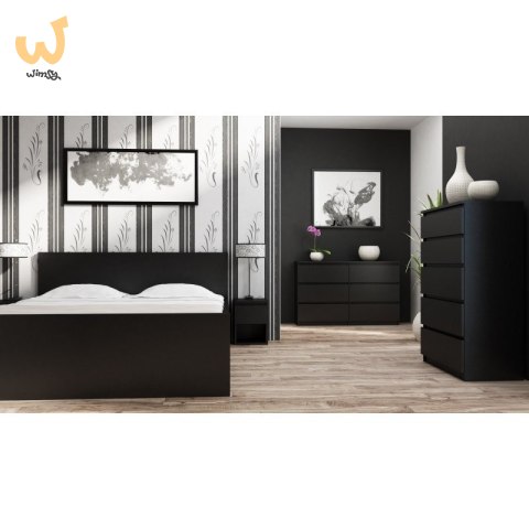 M5 MALWA KOMODA 5 SZUFLAD CZARNY M5 MALWA KOMODA 5 SZUFLAD CZARNY