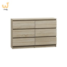 M6 MALWA KOMODA 120CM 6 SZUFLAD SONOMA