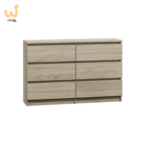 M6 MALWA KOMODA 120CM 6 SZUFLAD SONOMA