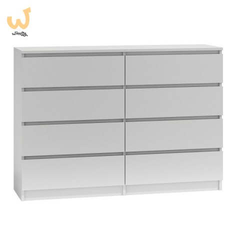 M8 MALWA KOMODA 140CM 8 SZUFLAD BIAŁY M8 MALWA KOMODA 140CM 8 SZUFLAD BIAŁY