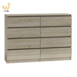 M8 MALWA KOMODA 140CM 8 SZUFLAD SONOMA
