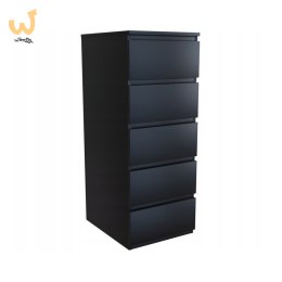 W5 KOMODA 5 SZUFLAD CZARNY