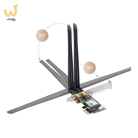 Karta sieciowa CUDY WE3000 AX5400 Wi-Fi 6 + BT 5.2 Intel AX210 PCIe Karta sieciowa CUDY WE3000 AX5400 Wi-Fi 6 + BT 5.2 Intel AX210 PCIe