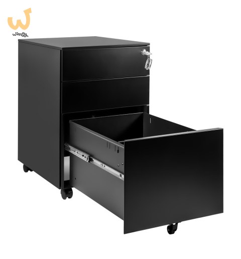 Kontener metalowy z zamkiem XD-040-3 Czarny Kontener metalowy z zamkiem XD-040-3 Czarny