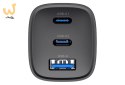 Ładowarka Havit UC20 EU USB-C+USB-C+USB-A (czarny)