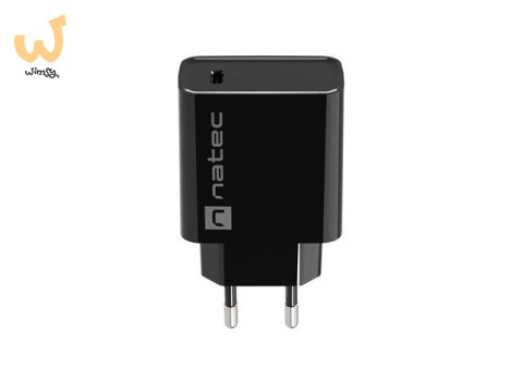 NATEC ŁADOWARKA SIECIOWA RIBERA USB-C 20W POWER DELIVERY CZARNA NUC-2060 NATEC ŁADOWARKA SIECIOWA RIBERA USB-C 20W POWER DELIVERY CZARNA NUC-2060