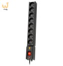 Listwa przeciwprzepięciowa Lestar LX 810 G-A 1,5m (8 x UTE; 10 A; 1,5m; kolor czarny)