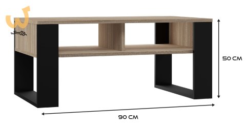 Stolik ława MODERN 2P 90x58xH50 sonoma/czarny Stolik ława MODERN 2P 90x58xH50 sonoma/czarny
