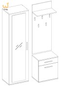GARDEROBA DUO CZARNY KOMPLET