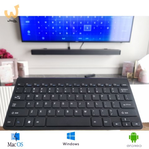 Klawiatura bezprzewodowa bluetooth Smart TV czarna Klawiatura bezprzewodowa bluetooth Smart TV czarna