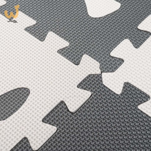 Mata edukacyjna dla dzieci piankowa puzzle szara 85 x 85 cm 9 elementów Mata edukacyjna dla dzieci piankowa puzzle szara 85 x 85 cm 9 elementów