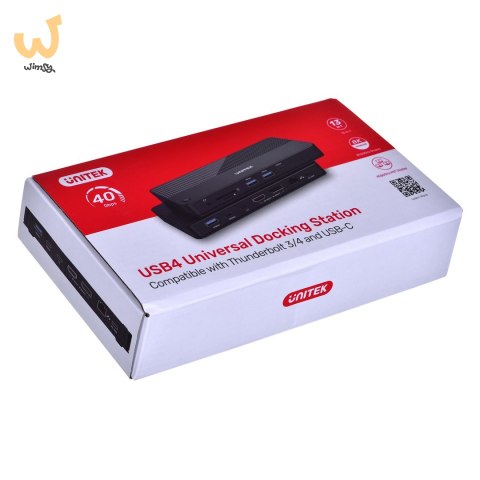 UNITEK STACJA DOKUJĄCA USB 4 12W1, HDMI/DP 8K,4X USB-C, 3XUSB-A, SD, POWERDELIVERY 100W UNITEK STACJA DOKUJĄCA USB 4 12W1, HDMI/DP 8K,4X USB-C, 3XUSB-A, SD, POWERDELIVERY 100W