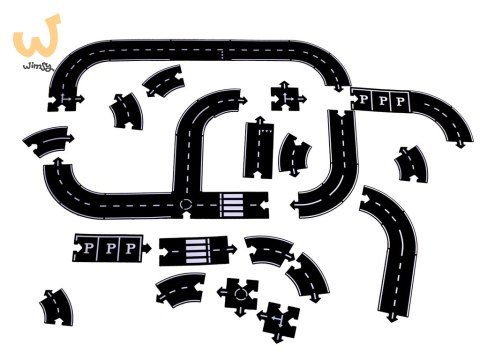 Puzzle kreatywne 2w1 droga jezdnia 40 elementów Puzzle kreatywne 2w1 droga jezdnia 40 elementów