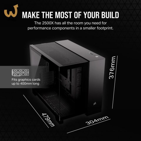 2500X Tempered Glass mATX Mid-Tower, Black 2500X Tempered Glass mATX Mid-Tower, Black