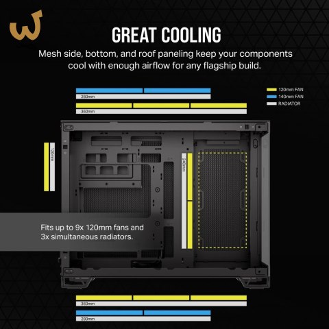2500X Tempered Glass mATX Mid-Tower, Black 2500X Tempered Glass mATX Mid-Tower, Black