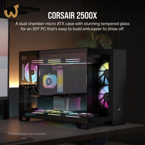 2500X Tempered Glass mATX Mid-Tower, Black 2500X Tempered Glass mATX Mid-Tower, Black