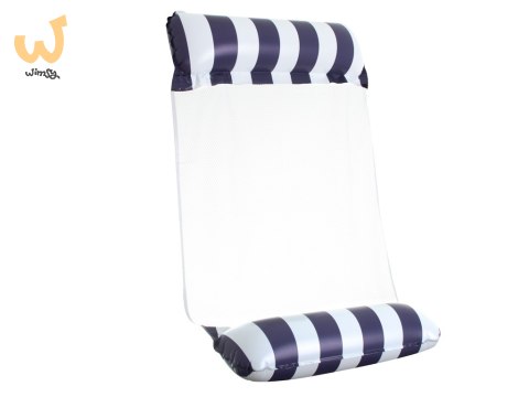 Materac dmuchany hamak wodny fotel krzesło do pływania 120 x 70 cm granatowy Materac dmuchany hamak wodny fotel krzesło do pływania 120 x 70 cm granatowy