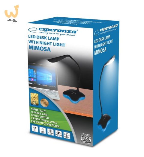 Lampka biurkowa LED Esperanza MIMOSA ELD105K (1m; Biały neutralny) Lampka biurkowa LED Esperanza MIMOSA ELD105K (1m; Biały neutralny)
