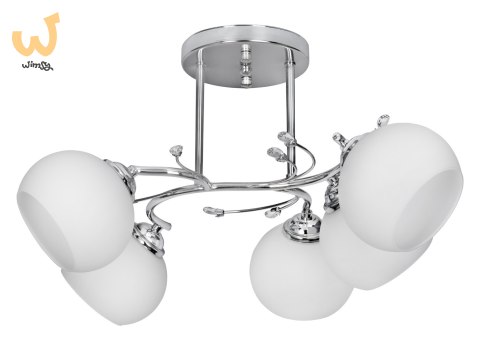 Żyrandol klasyczna lampa sufitowa wisząca Activejet IRMA Nikiel 5xE27 do salonu