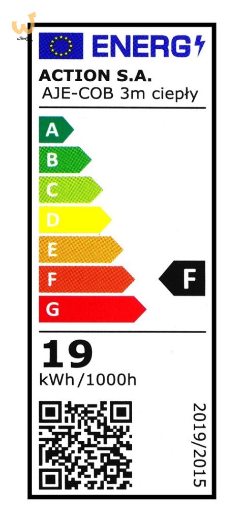Taśma LED COB 3m z zasilaczem barwa ciepła IP20 Taśma LED COB 3m z zasilaczem barwa ciepła IP20
