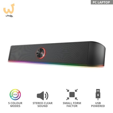 Głośnik TRUST GXT619 THORNE RGB LED SOUNDBAR Głośnik TRUST GXT619 THORNE RGB LED SOUNDBAR