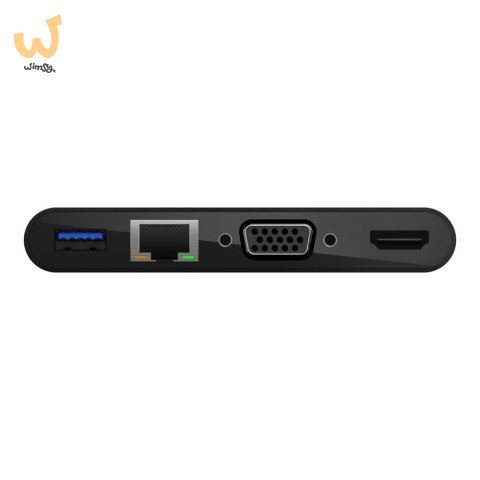 Hub Belkin USB-C Multimedia Adapter 4-in-1 Core Hub 1x4k HDMI/1xVGA/1xUSB-A/1xRJ45 Gigabit Black Hub Belkin USB-C Multimedia Adapter 4-in-1 Core Hub 1x4k HDMI/1xVGA/1xUSB-A/1xRJ45 Gigabit Black