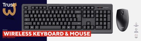Zestaw KLAWIATURA + MYSZ TRUST PRIMO Wireless Zestaw KLAWIATURA + MYSZ TRUST PRIMO Wireless