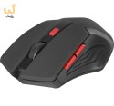 DEFENDER MYSZ BEZPRZEWODOWA ACCURA MM-275 RF CZARNO-CZERWONA OPTICAL 1600DPI 6P 52276