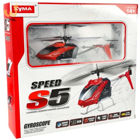 Helikopter zdalnie sterowany na pilota RC SYMA S5 3CH czerwony Helikopter zdalnie sterowany na pilota RC SYMA S5 3CH czerwony