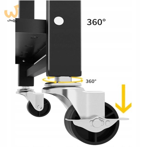 Regał składany na kółkach FS005 72x34xH163 czarny Regał składany na kółkach FS005 72x34xH163 czarny