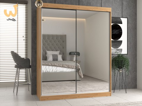 Szafa z drzwiami przesuwnymi z 2 lustrami IGA 160x61xH200 artisan Szafa z drzwiami przesuwnymi z 2 lustrami IGA 160x61xH200 artisan