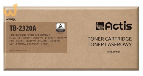 Actis TB-2320A Toner (zamiennik Brother TN-2320, TN2320; Standard; 2600 stron; czarny) Actis TB-2320A Toner (zamiennik Brother TN-2320, TN2320; Standard; 2600 stron; czarny)