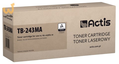 Actis TB-243MA Toner (zamiennik Brother TN-243M; Standard; 1000 stron; czerwony) Actis TB-243MA Toner (zamiennik Brother TN-243M; Standard; 1000 stron; czerwony)