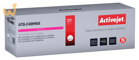 Activejet ATB-248MNX Toner (zamiennik Brother TN248XLM; Supreme; 2300 stron; czerwony) Activejet ATB-248MNX Toner (zamiennik Brother TN248XLM; Supreme; 2300 stron; czerwony)