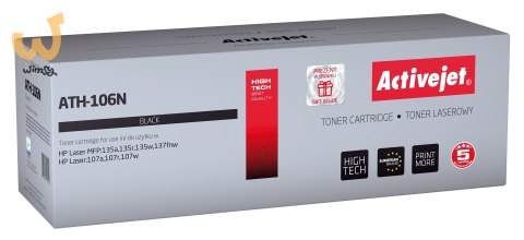 Activejet ATH-106N Toner (zamiennik HP W1106A; Supreme; 1000 stron; czarny) Activejet ATH-106N Toner (zamiennik HP W1106A; Supreme; 1000 stron; czarny)